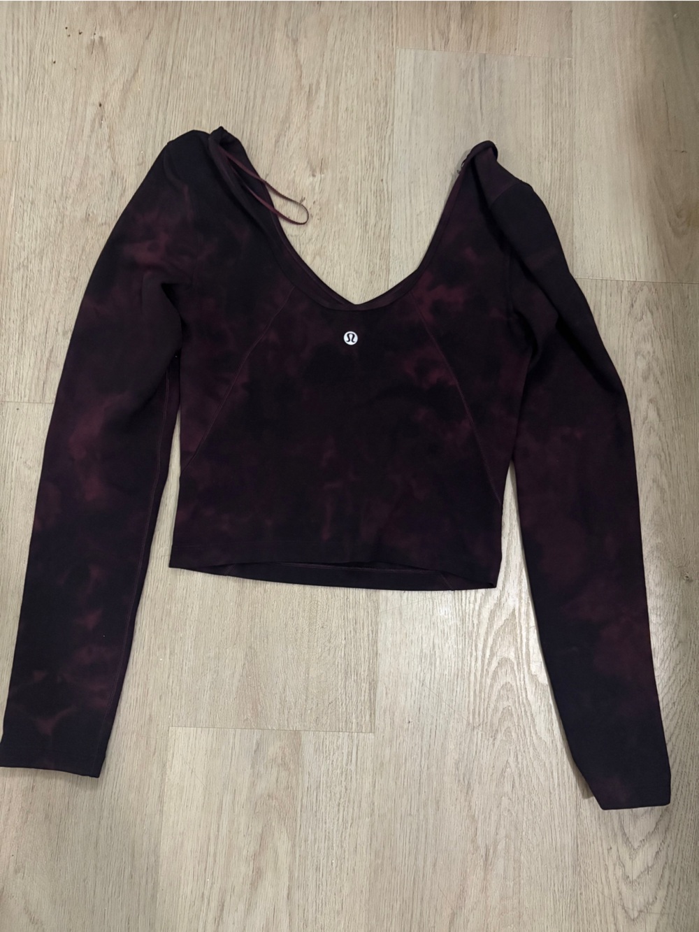lululemon athletica women Dark Burgundy Tie-Dye Leggings
